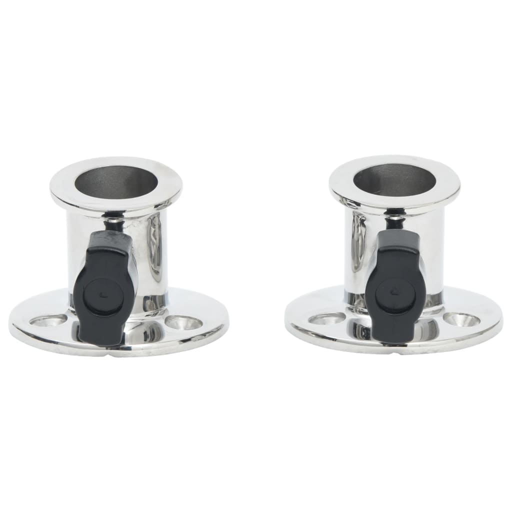 Bimini rund bunn for 26 mm rør 2 stk rustfritt stål