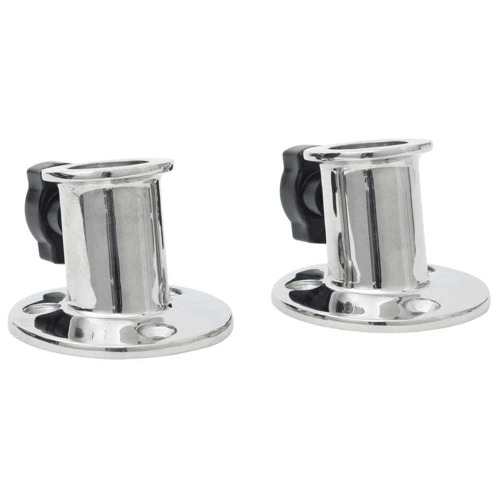 Bimini rund bunn for 26 mm rør 2 stk rustfritt stål