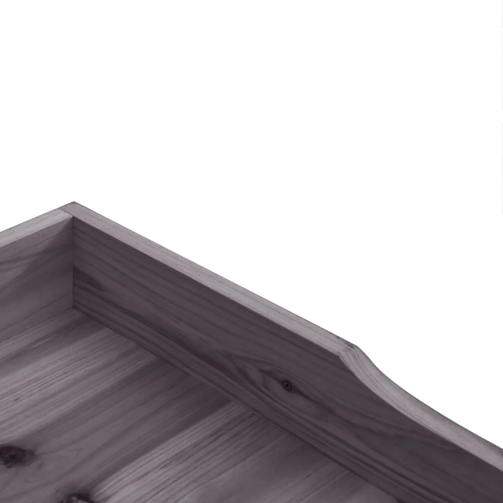 Plantebord med hylle grå 78x38x82,5 cm heltre gran