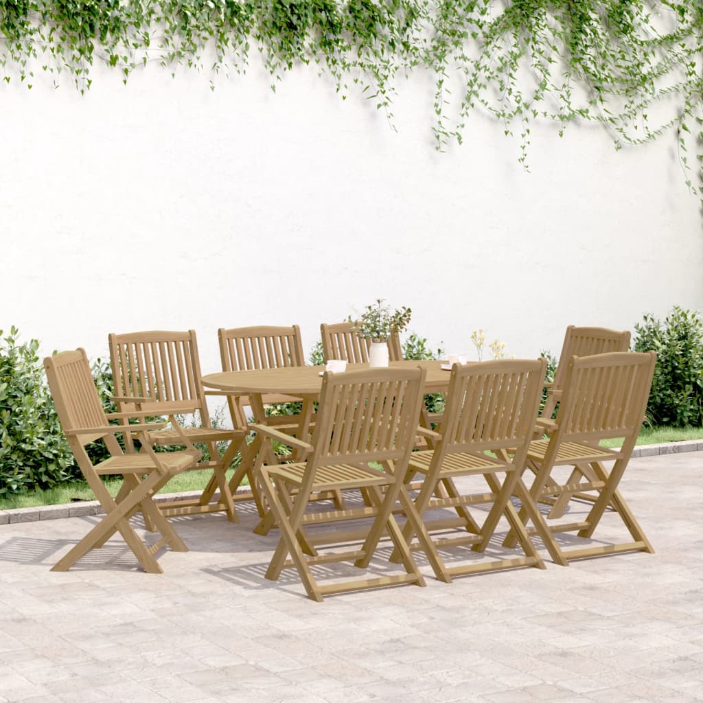 Sammenleggbare hagestoler 8 stk 54x61x88 cm heltre akasie