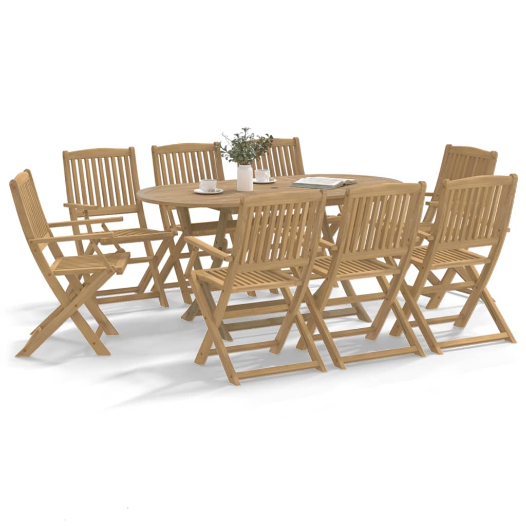 Sammenleggbare hagestoler 8 stk 54x61x88 cm heltre akasie