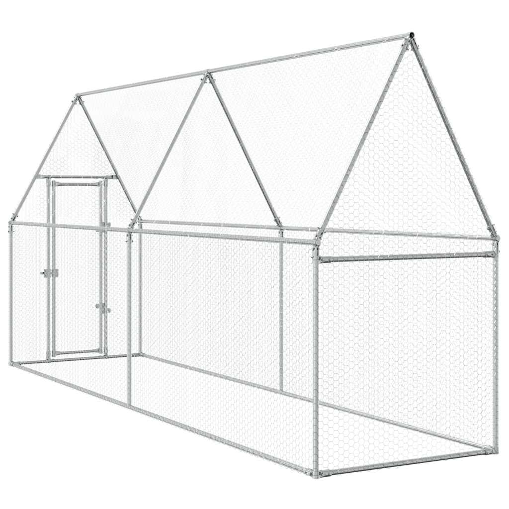 Kyllingbur sølv 400x100x190 cm galvanisert stål