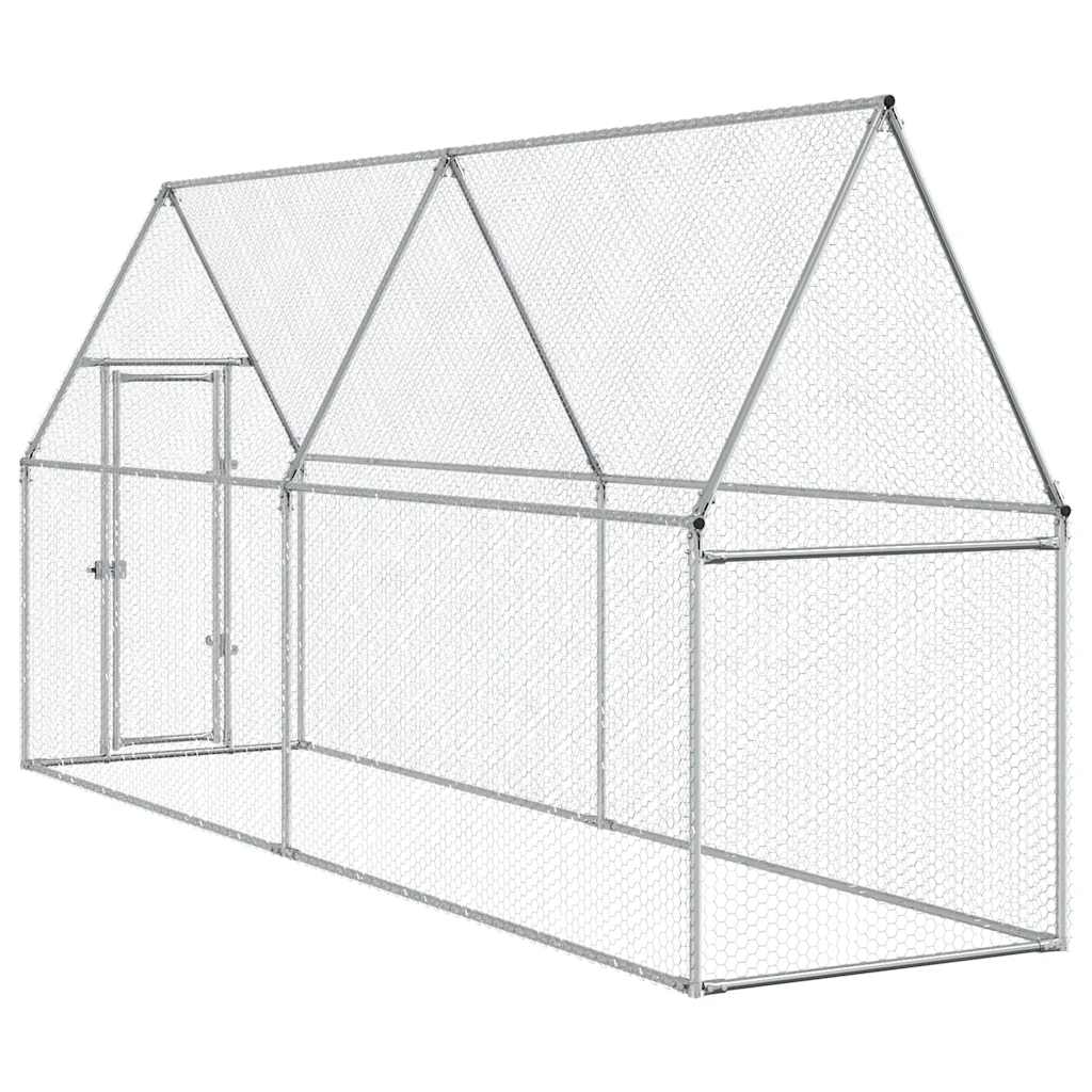 Kyllingbur sølv 400x100x190 cm galvanisert stål