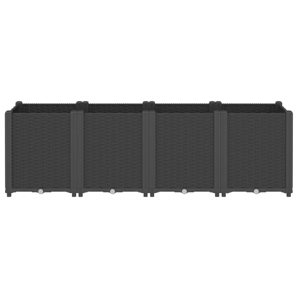 Plantekasse svart 160x40x53 cm PP