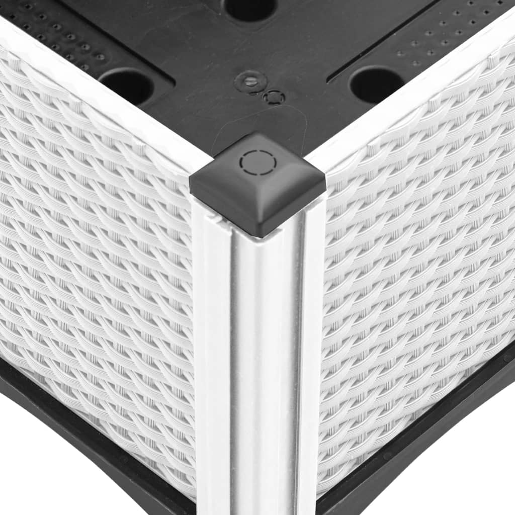 Plantekasse med espalier hvit 80x40x142 cm PP