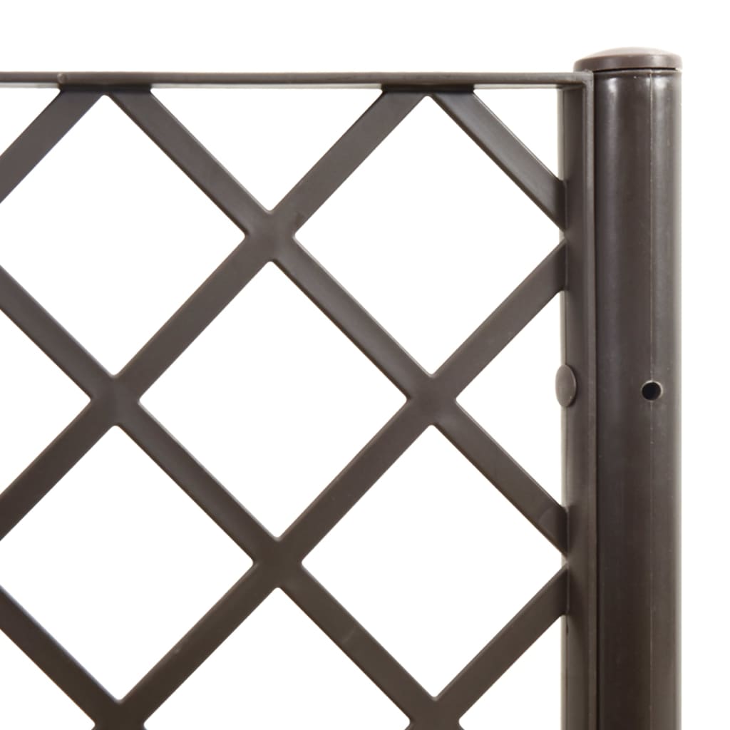 Plantekasse med espalier brun 160x40x142 cm PP