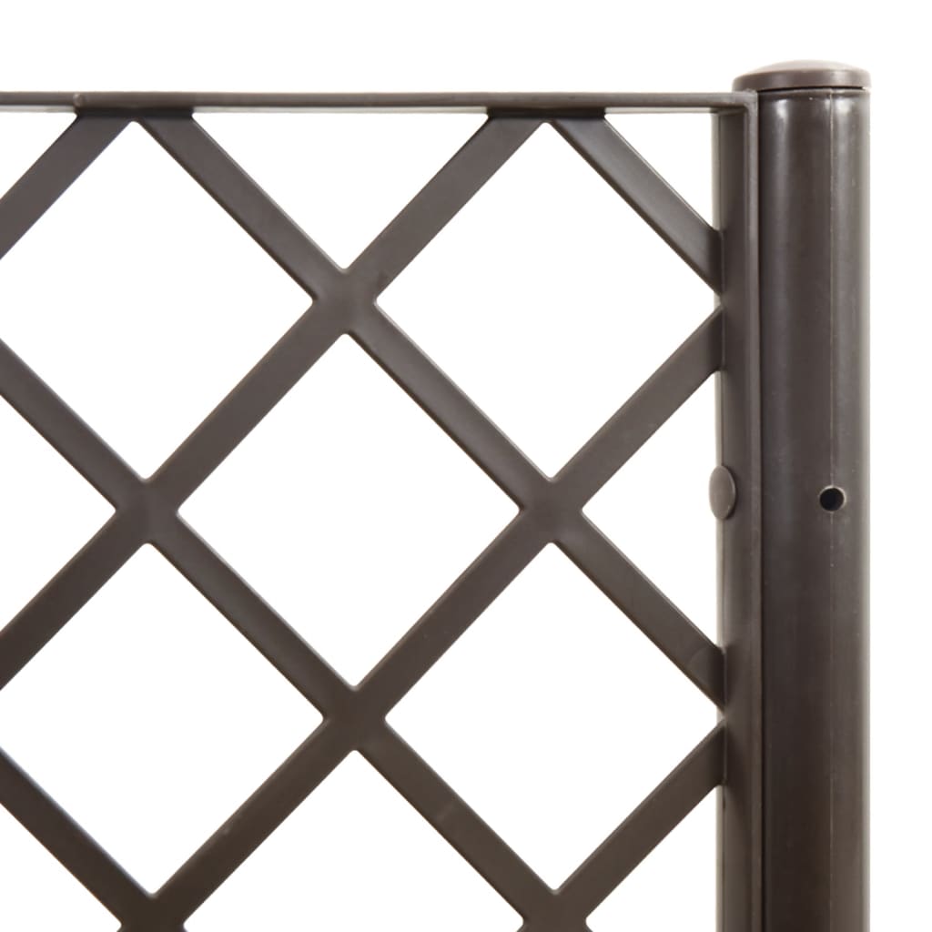 Plantekasse med espalier brun 160x120x142 cm PP