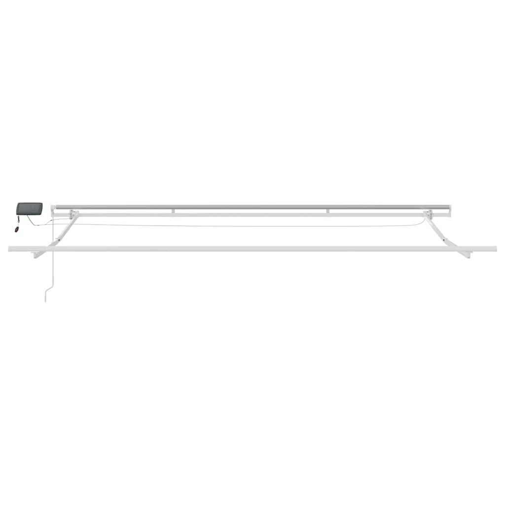 Manuell uttrekkbar markise med LED burgunder 450x300 cm