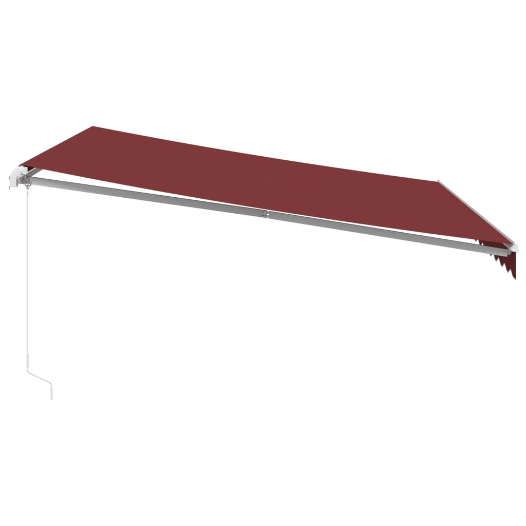 Manuell uttrekkbar markise burgunder 400x300 cm