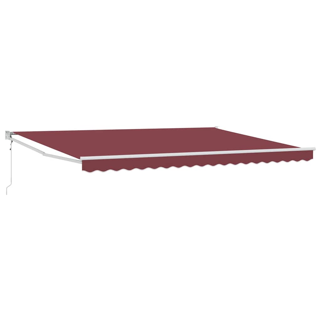 Automatisk uttrekkbar markise burgunder 450x300 cm