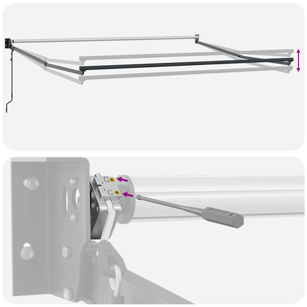 Automatisk uttrekkbar markise burgunder 400x300 cm vidaXL