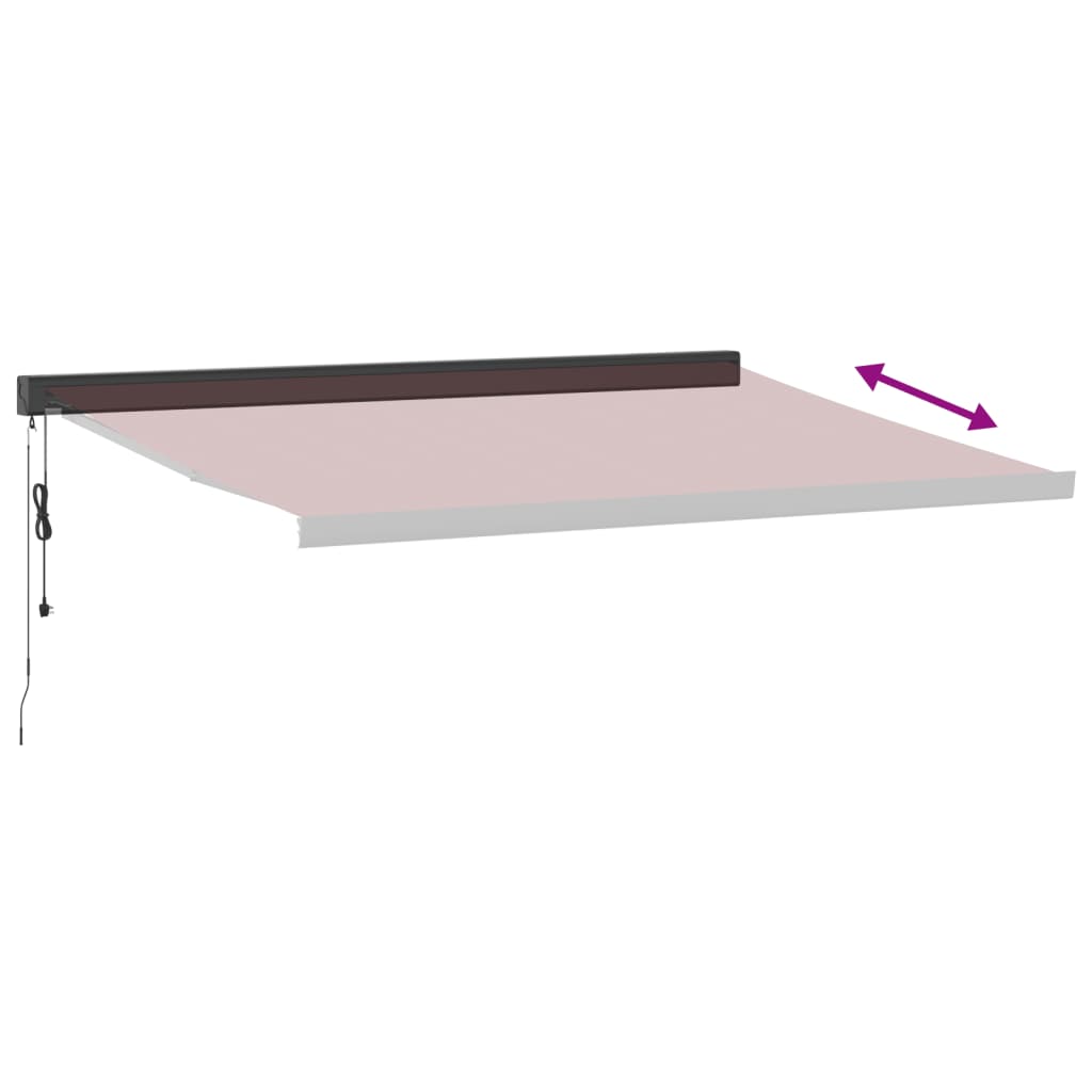 Automatisk uttrekkbar markise burgunder 400x300 cm