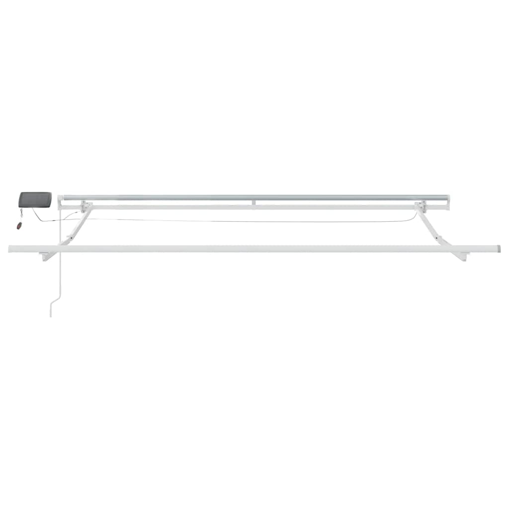 Manuell uttrekkbar markise med LED brun 300x250 cm