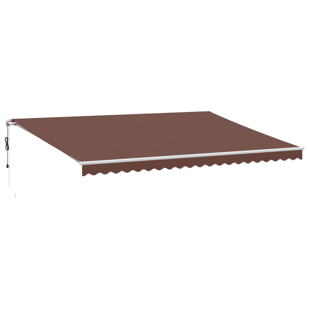Automatisk uttrekkbar markise brun 500x350 cm