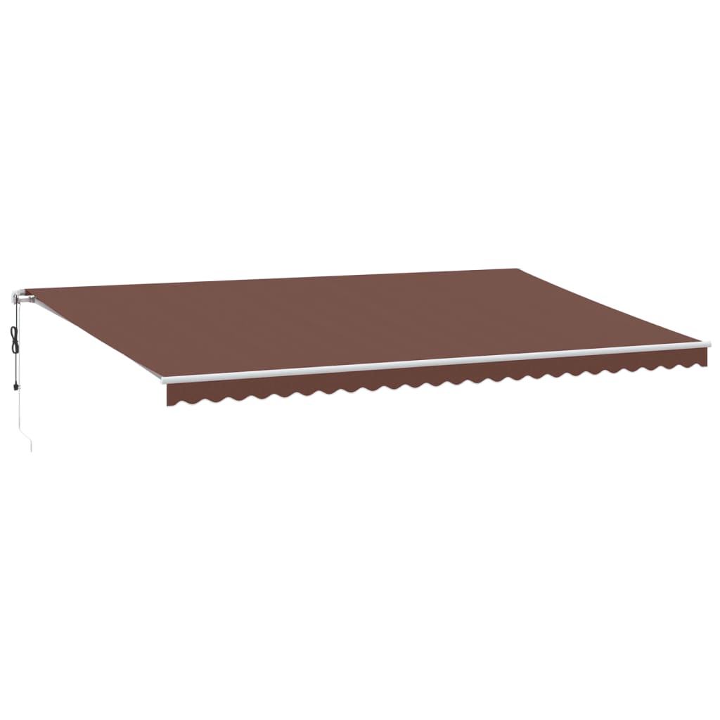 Automatisk uttrekkbar markise brun 600x350 cm