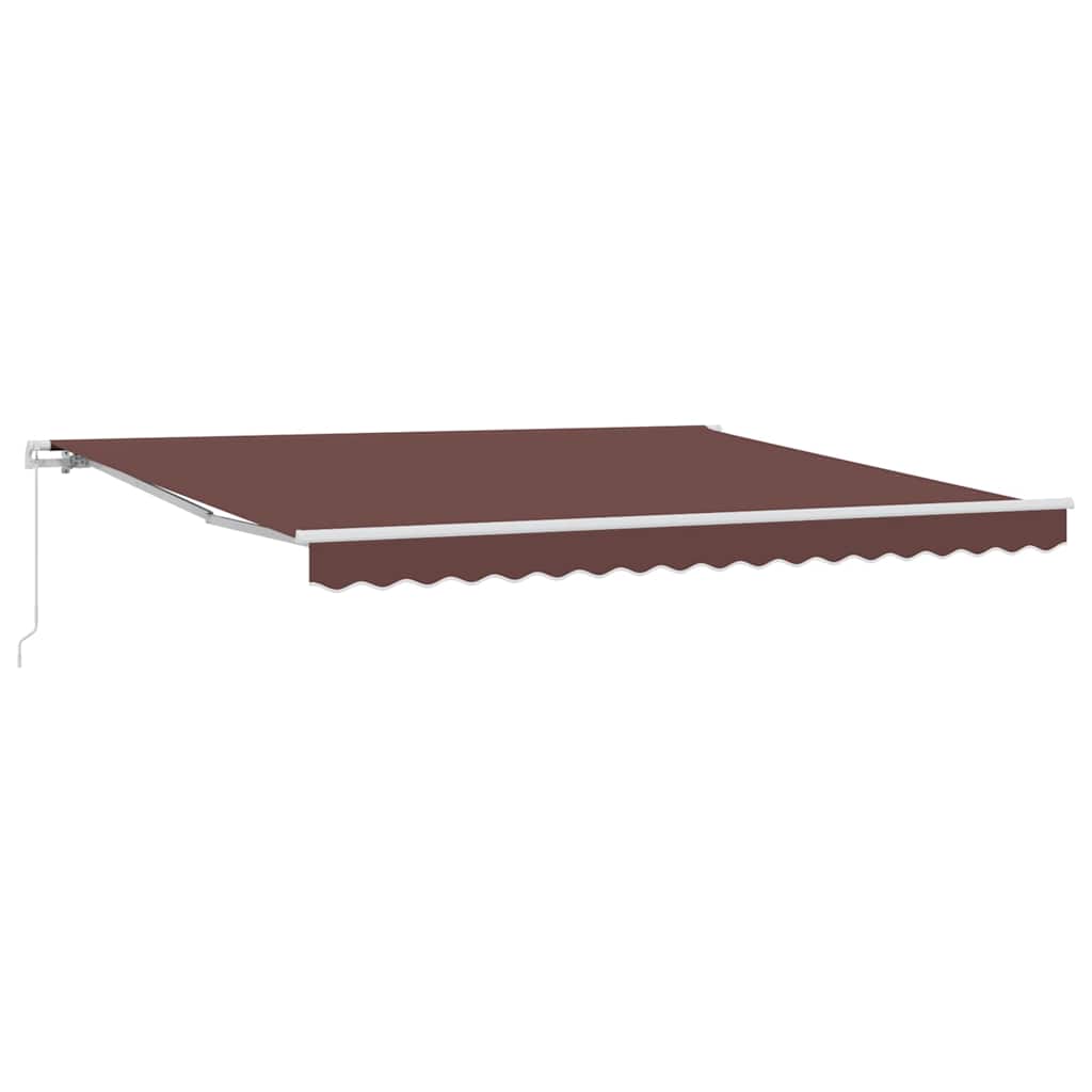 Manuell uttrekkbar markise brun 400x300 cm