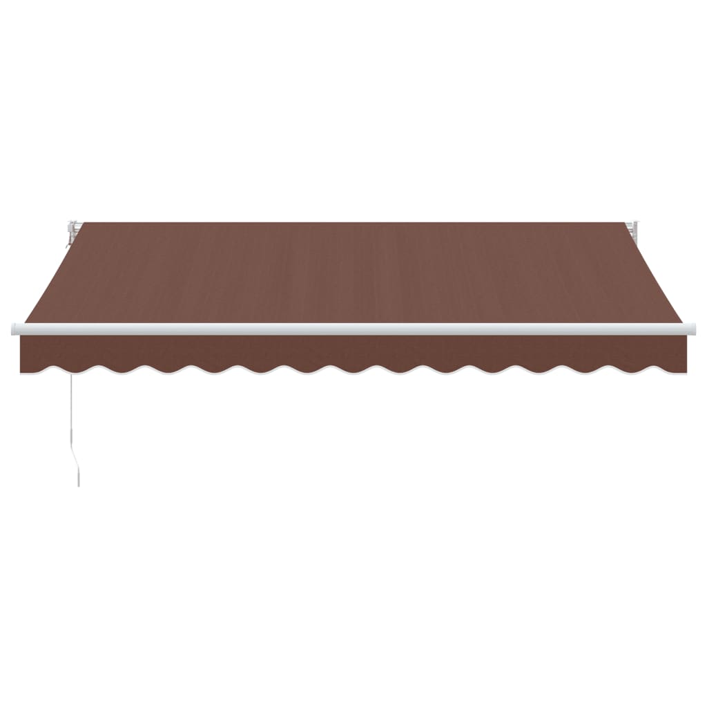 Manuell uttrekkbar markise brun 350x250 cm