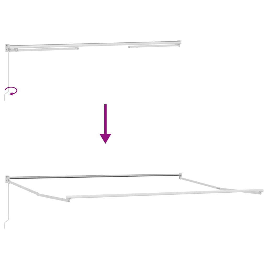 Manuell uttrekkbar markise brun 500x300 cm