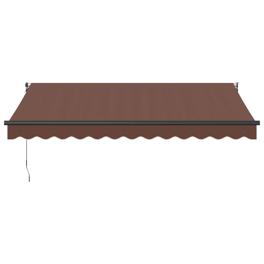 Manuell uttrekkbar markise brun 350x250 cm