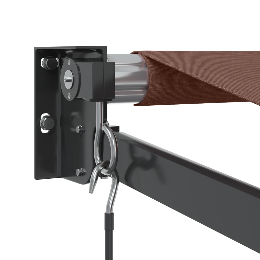 Manuell uttrekkbar markise brun 350x250 cm