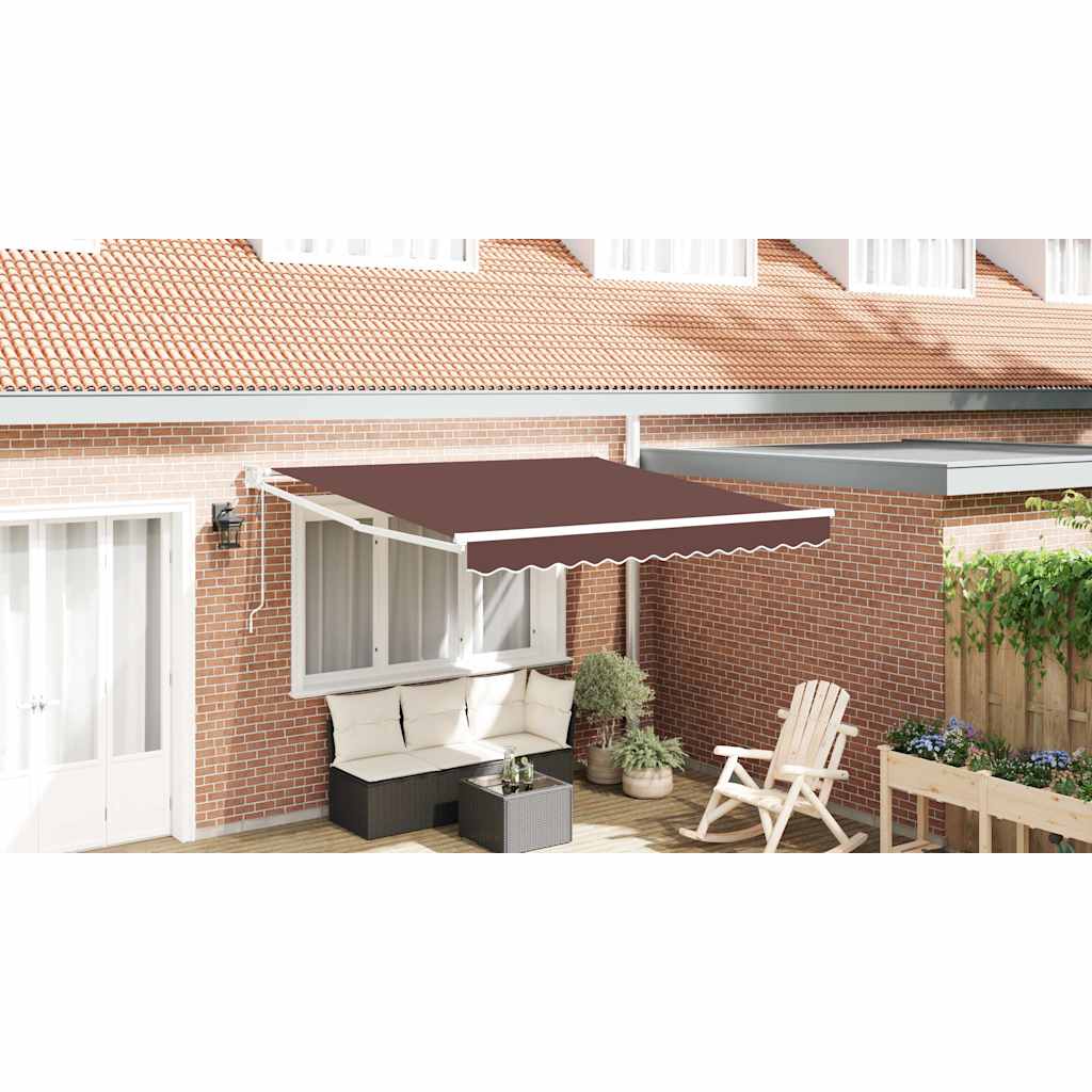 Automatisk uttrekkbar markise burgunder 300x250 cm