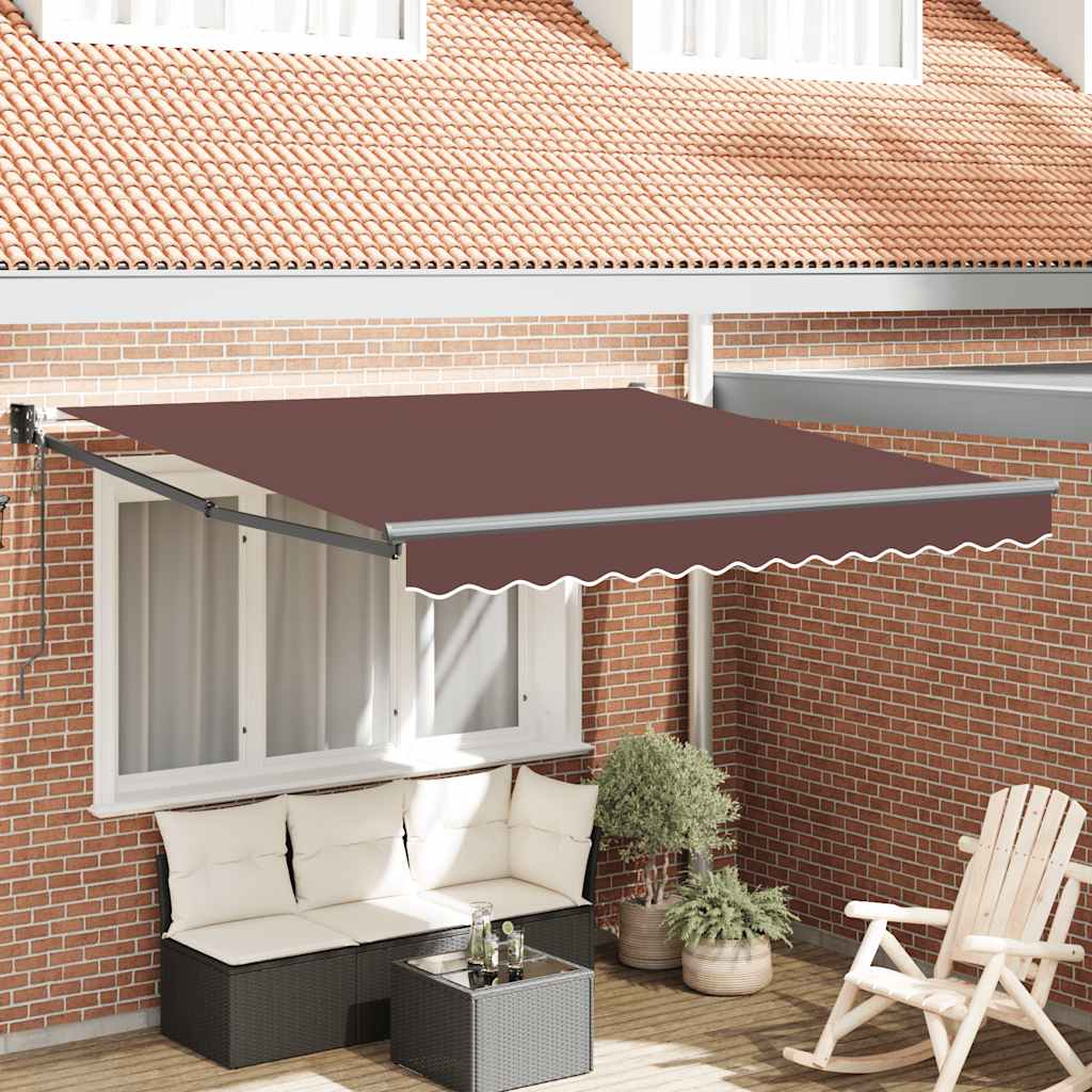 Automatisk uttrekkbar markise burgunder 300x250 cm
