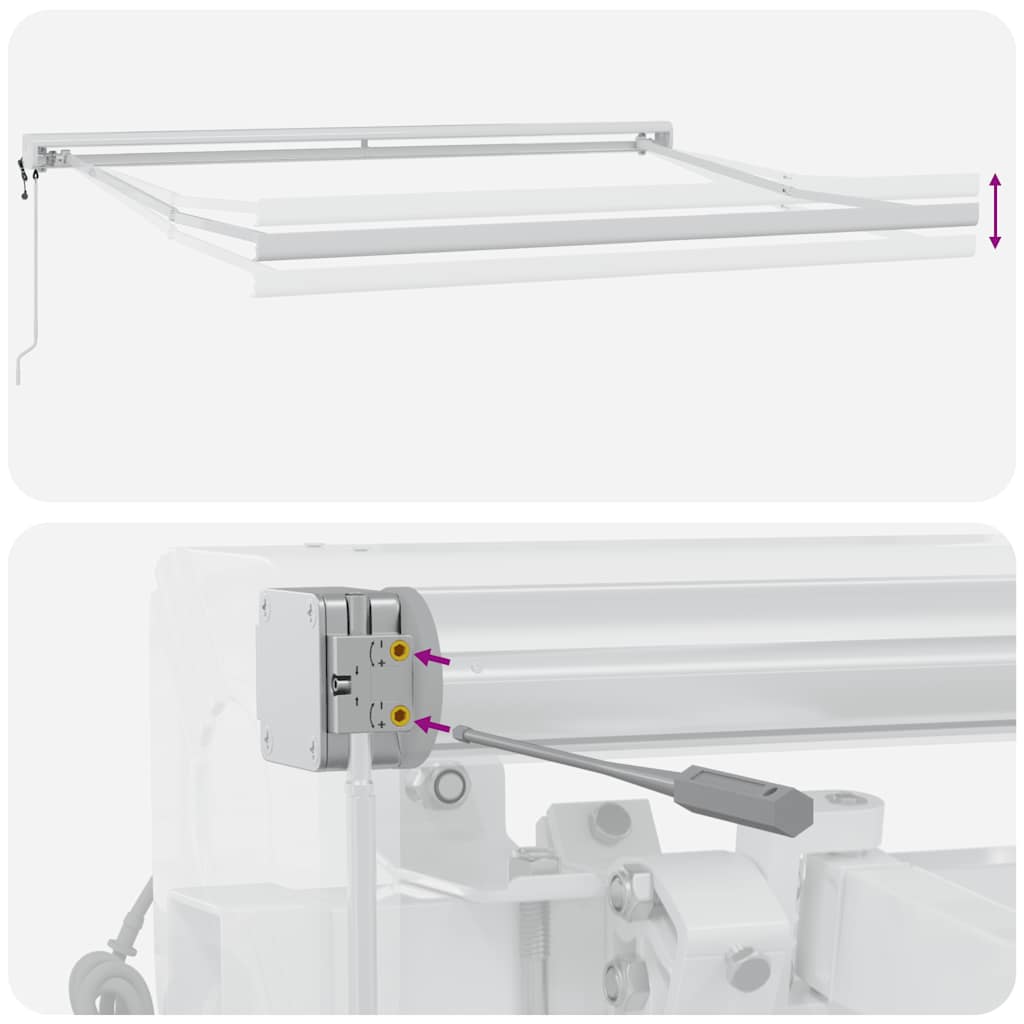 Automatisk uttrekkbar markise burgunder 300x250 cm