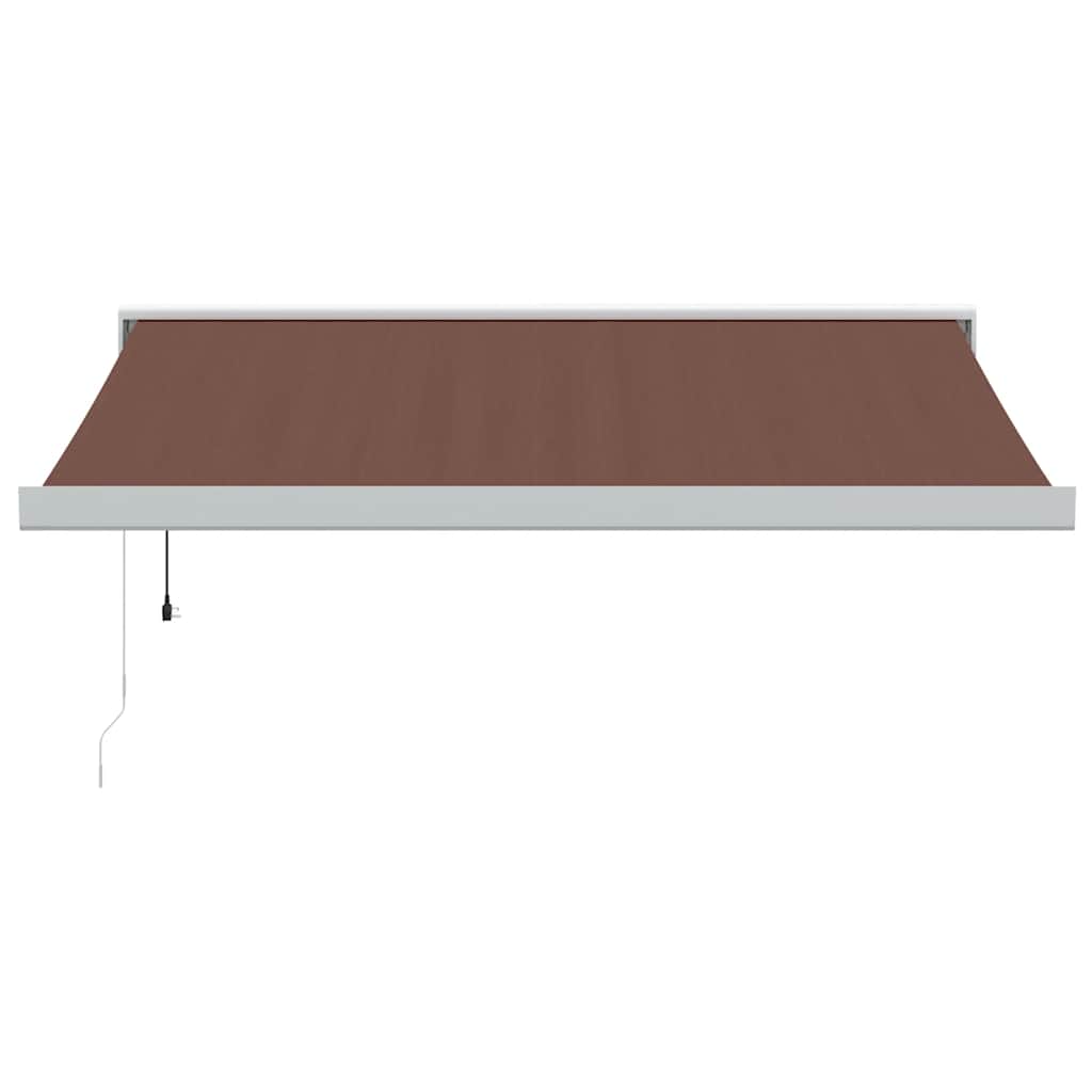 Automatisk uttrekkbar markise brun 350x250 cm