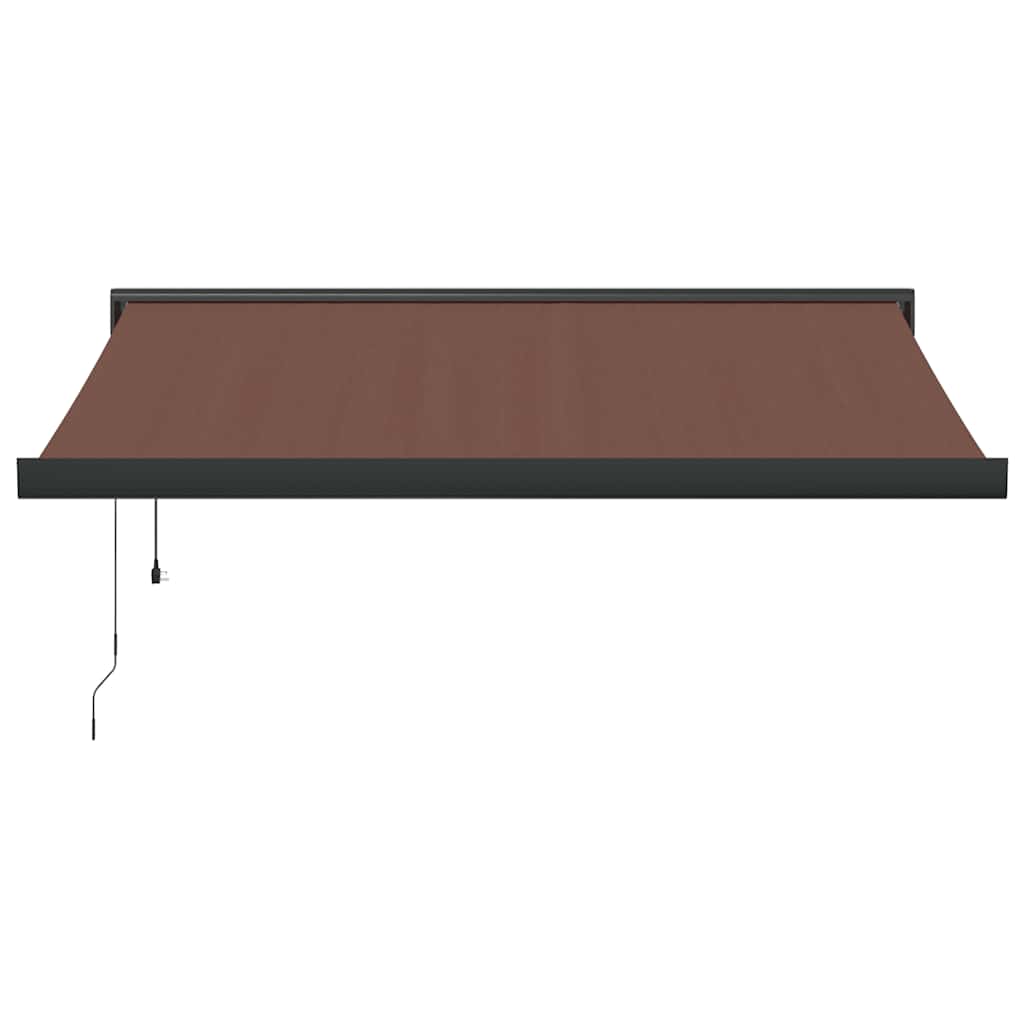 Automatisk uttrekkbar markise brun 350x250 cm