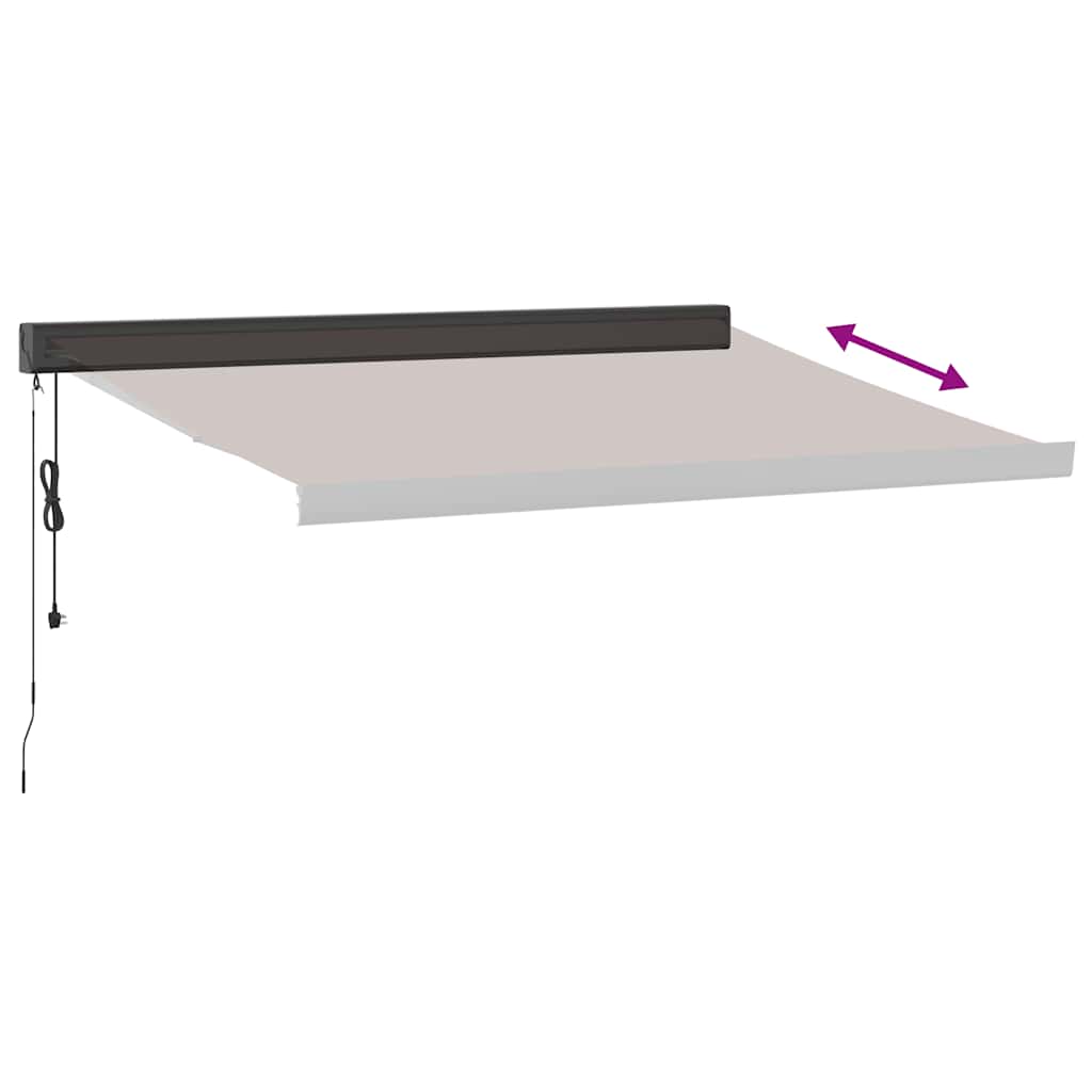 Automatisk uttrekkbar markise brun 350x250 cm