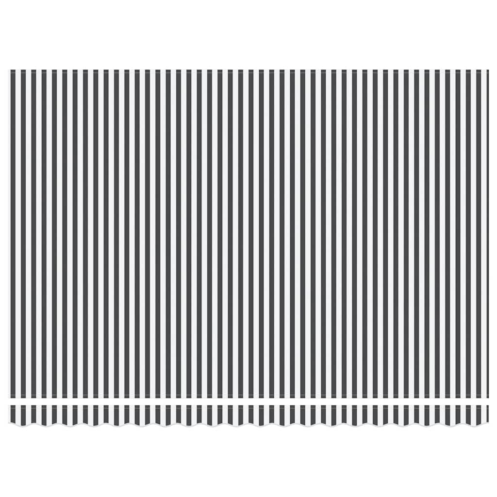 Manuell uttrekkbar markise med LED antrasitt og hvit 450x300 cm vidaXL