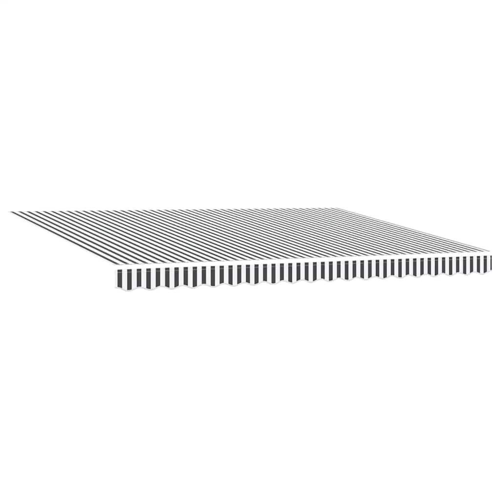 Automatisk uttrekkbar markise LED antrasitt og hvit 450x300 cm