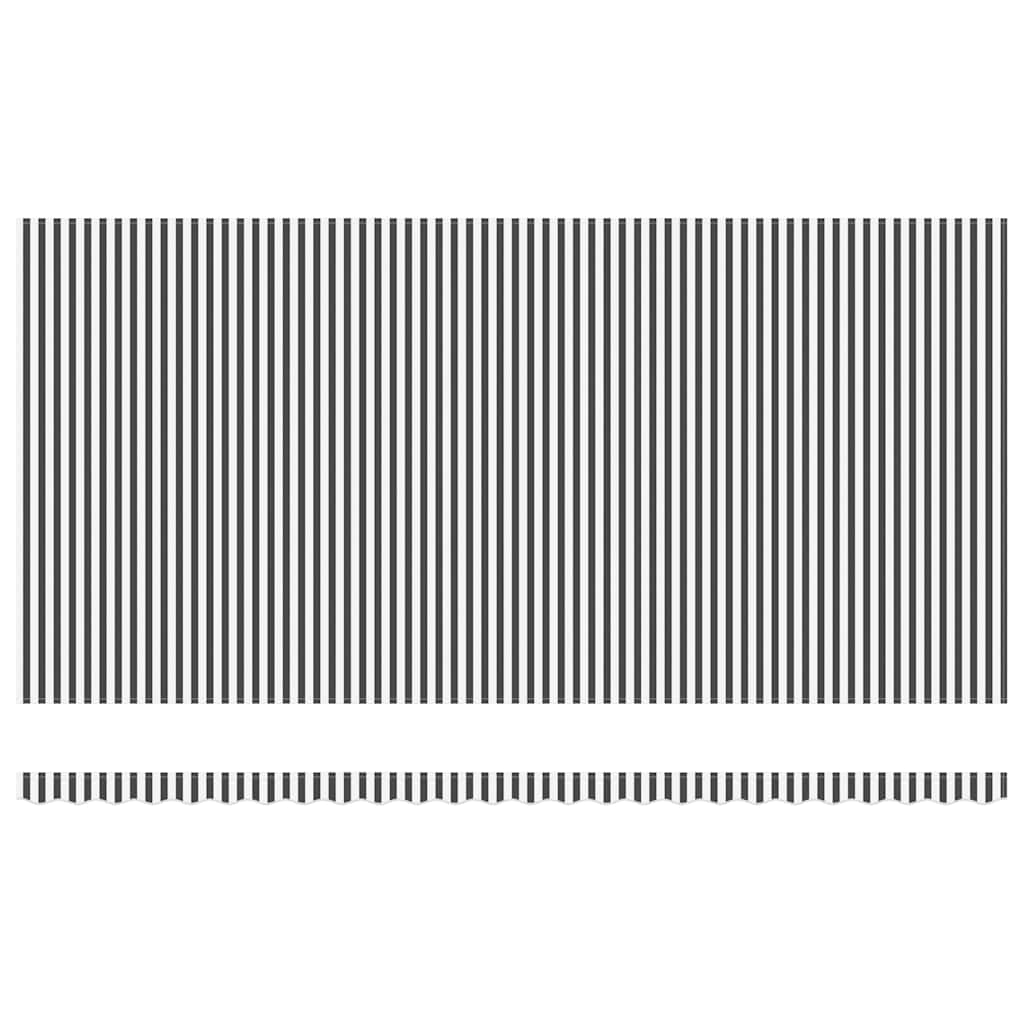 Manuell uttrekkbar markise med LED antrasitt og hvit 600x300 cm vidaXL