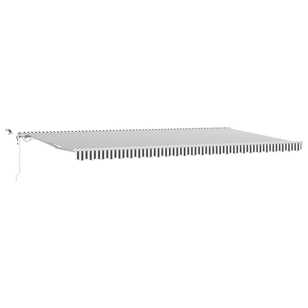 Automatisk uttrekkbar markise LED antrasitt og hvit 600x300 cm vidaXL