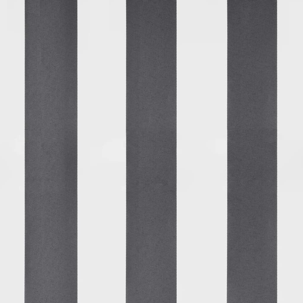Manuell uttrekkbar markise antrasitt og hvit 500x350 cm