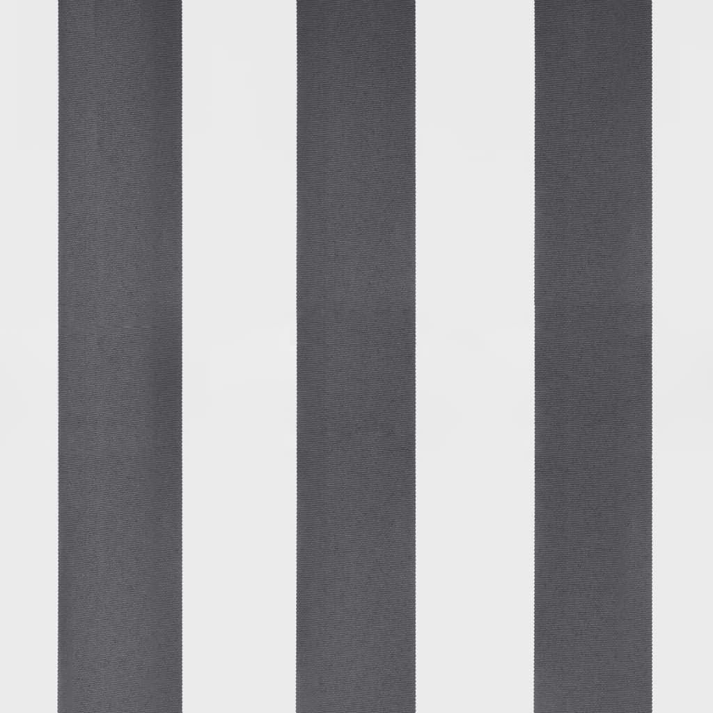 Manuell uttrekkbar markise med LED antrasitt og hvit 450x350 cm vidaXL