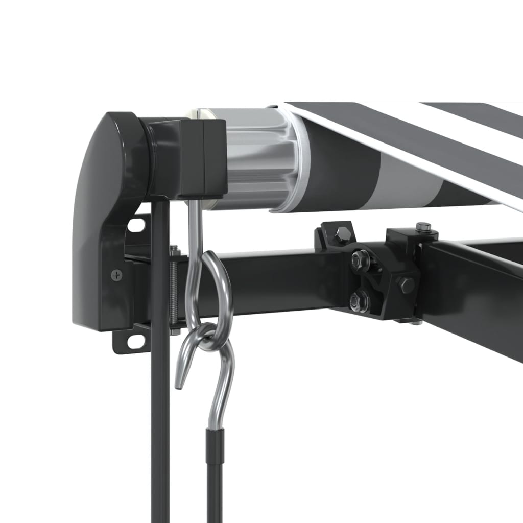Automatisk uttrekkbart markise antrasitt og hvit 450x350 cm vidaXL