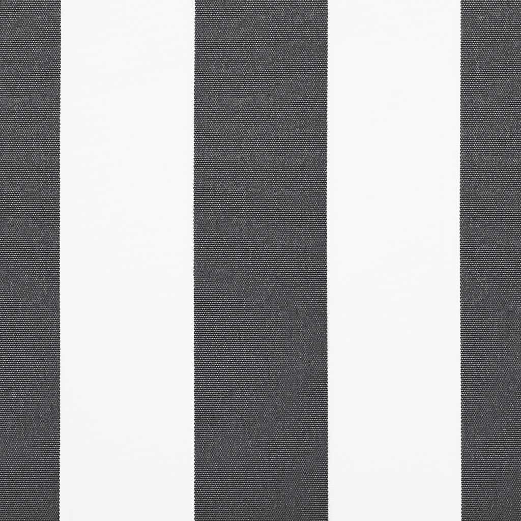 Manuell uttrekkbar markise antrasitt og hvit 500x300 cm