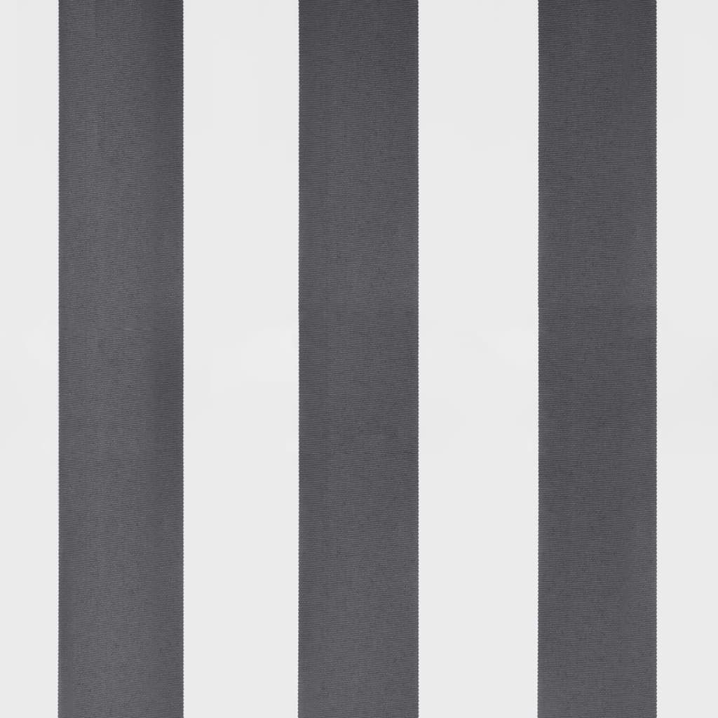 Uttrekkbar markise antrasitt og hvit 3,5x2,5 m stoff aluminium