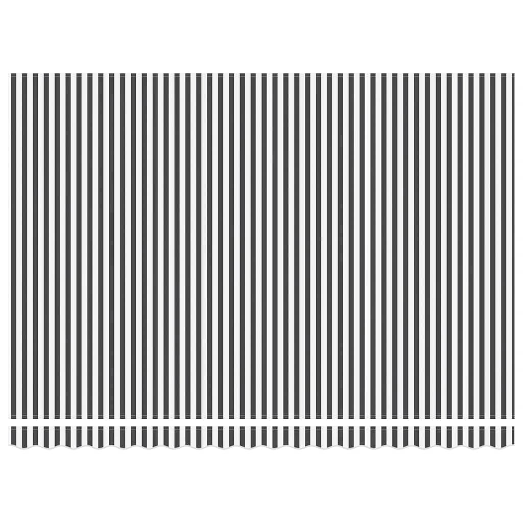 Uttrekkbar markise antrasitt og hvit 4,5x3 m stoff og aluminium vidaXL