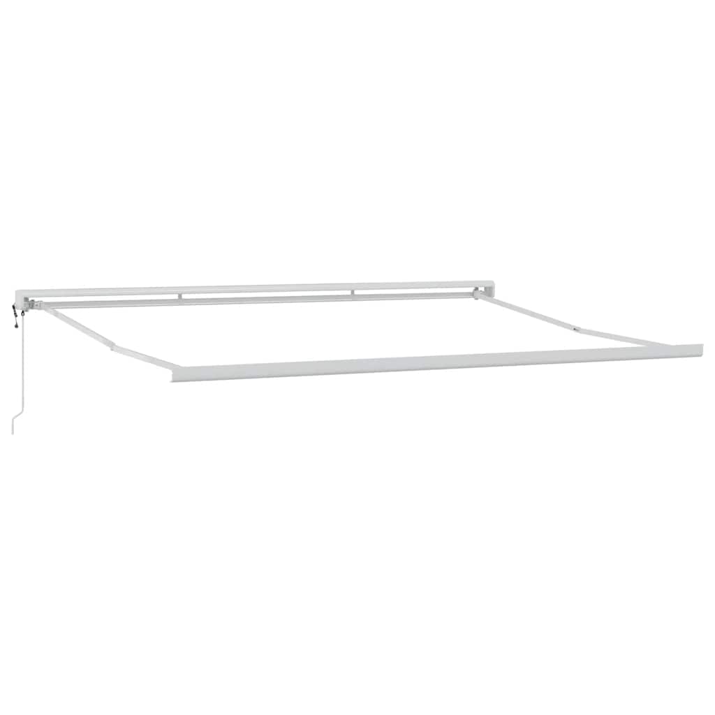 Uttrekkbar markise antrasitt og hvit 4,5x3 m stoff og aluminium vidaXL