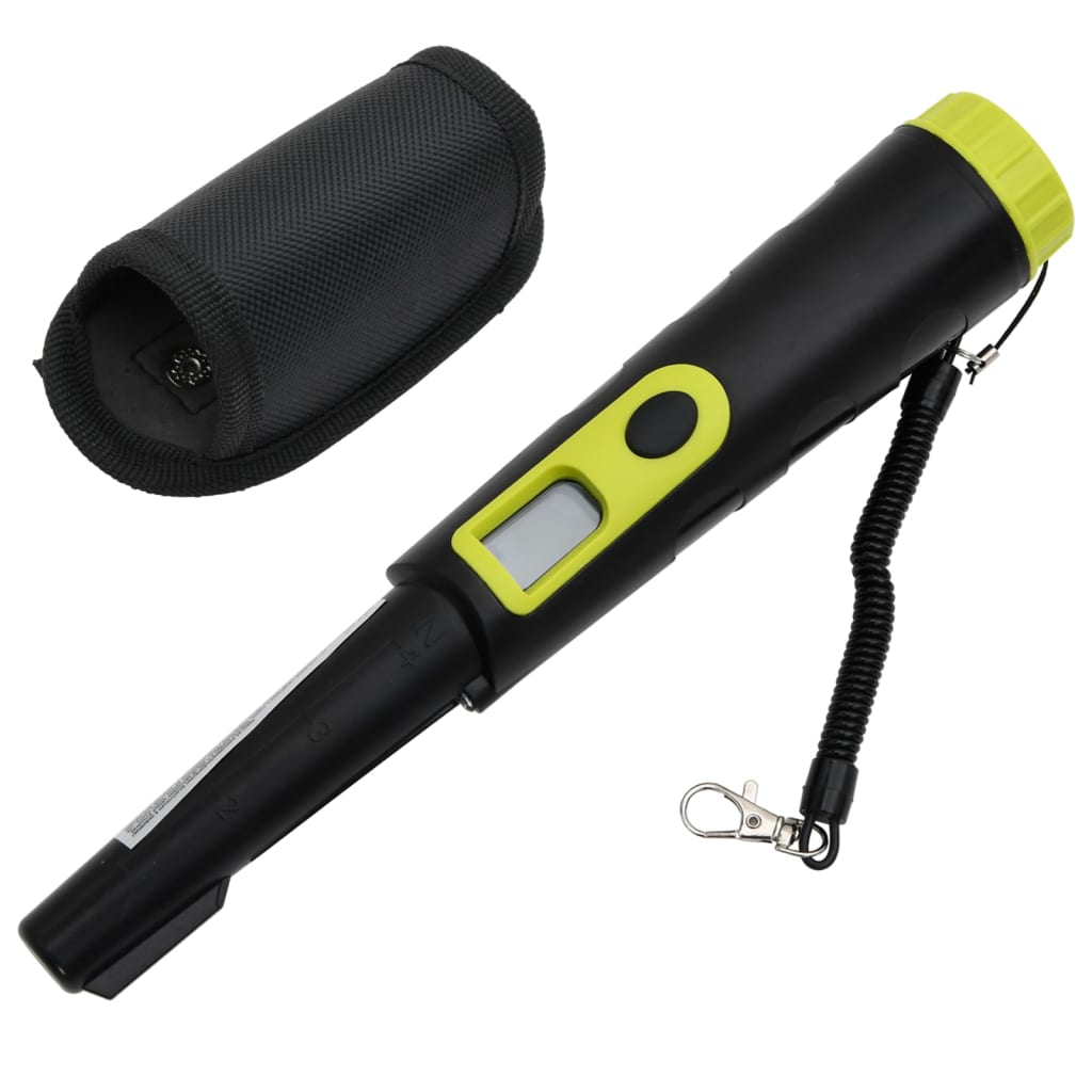 Metalldetektor pinpointer med LCD-skjerm svart og gul