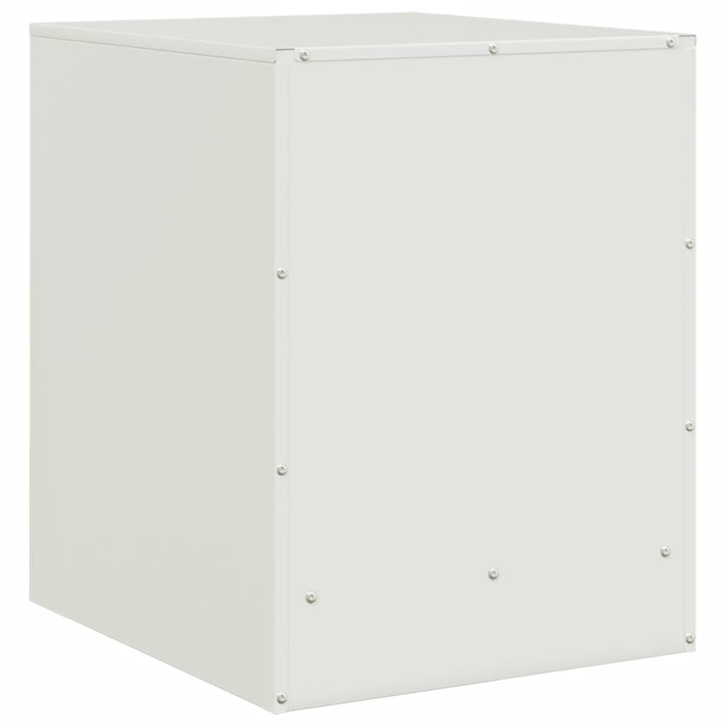 Nattbord 2 stk hvit 34,5x39x44 cm stål