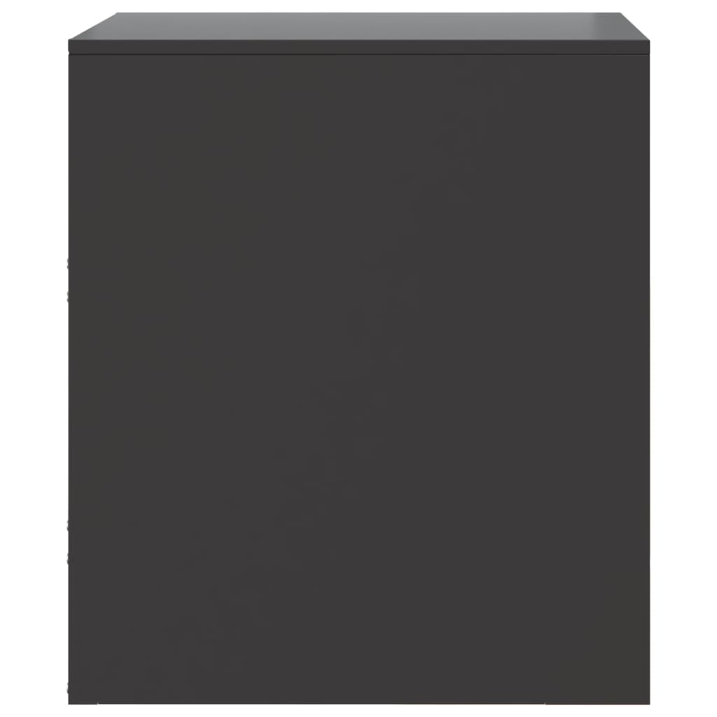 Nattbord 2 stk svart 34,5x39x44 cm stål