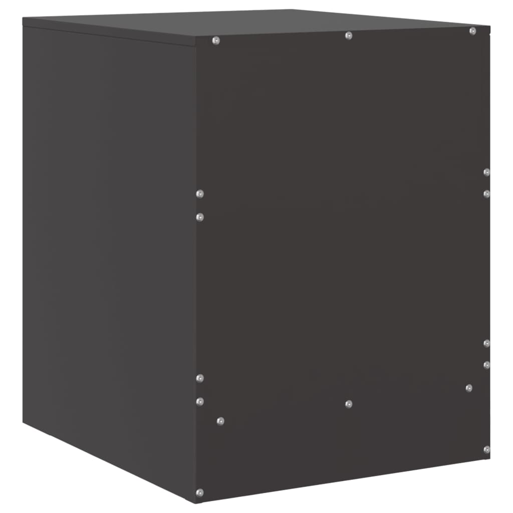 Nattbord 2 stk svart 34,5x39x44 cm stål