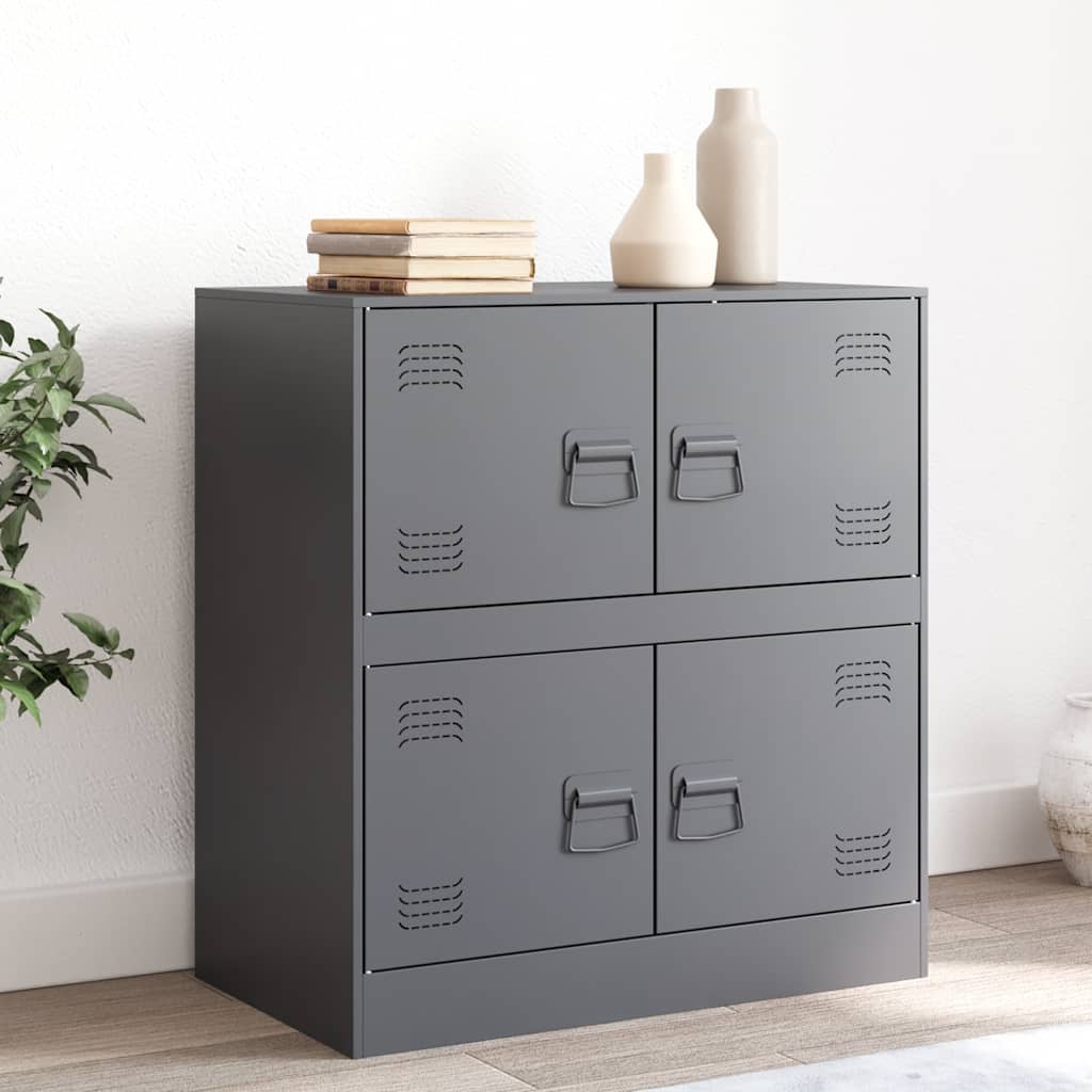 Skjenk antrasitt 67x39x73 cm stål
