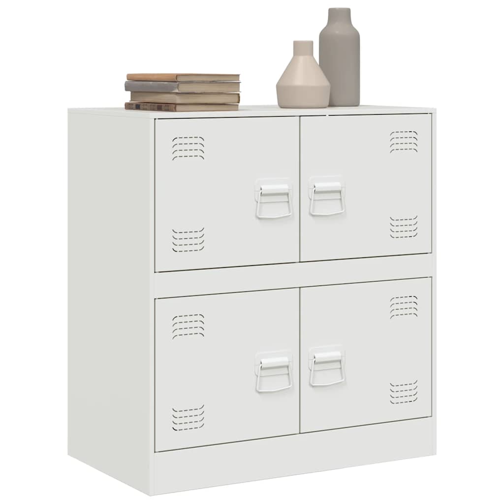 Skjenk hvit 67x39x73 cm stål