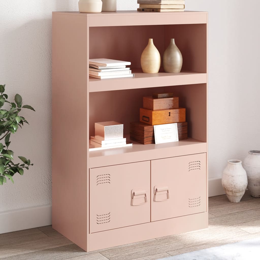 Skjenk rosa 67x39x107 cm stål
