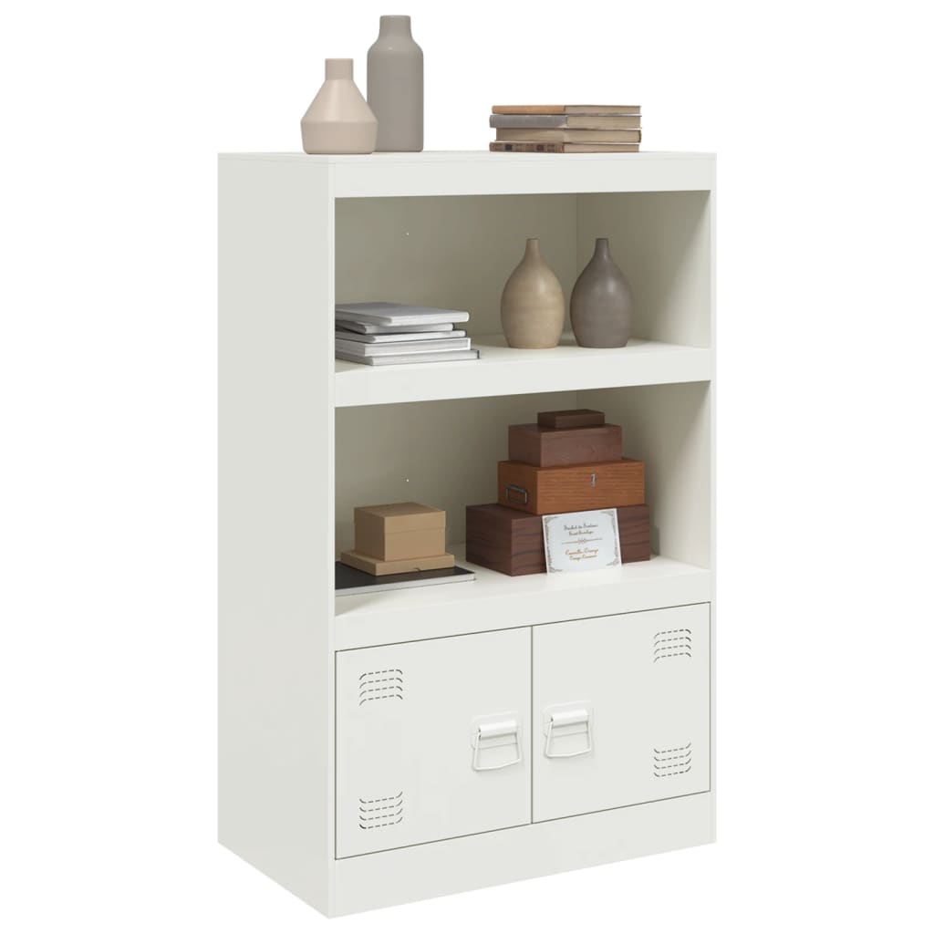 Skjenk hvit 67x39x107 cm stål