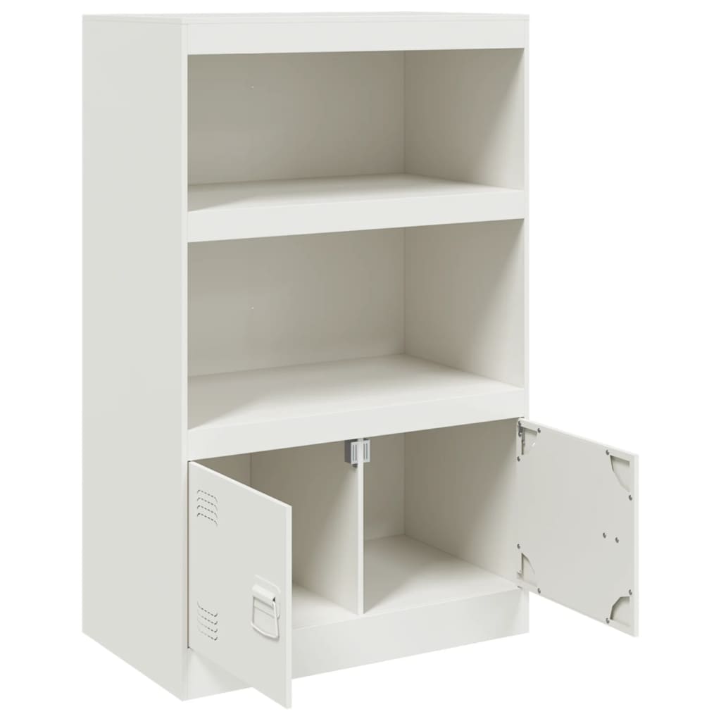 Skjenk hvit 67x39x107 cm stål